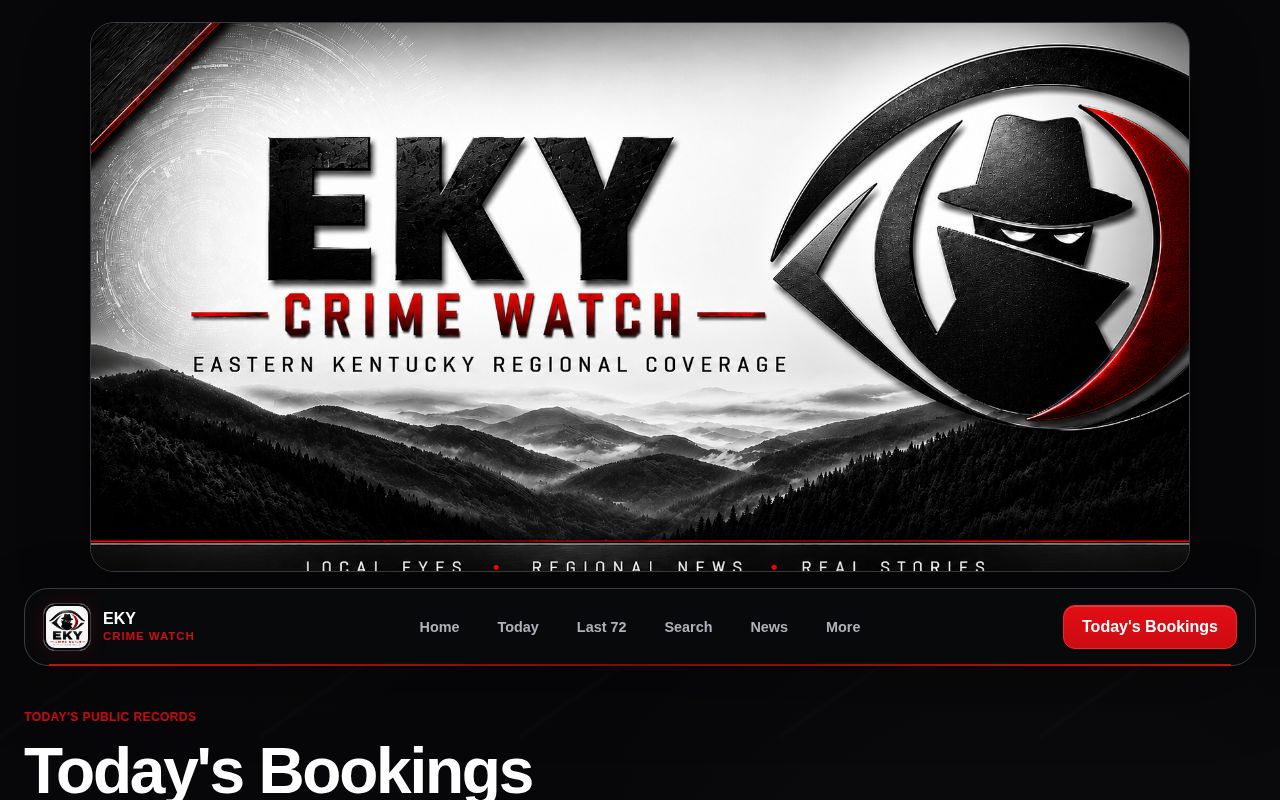 EKY Crime Watch Today's Bookings page used as a secondary Martin County arrest lead