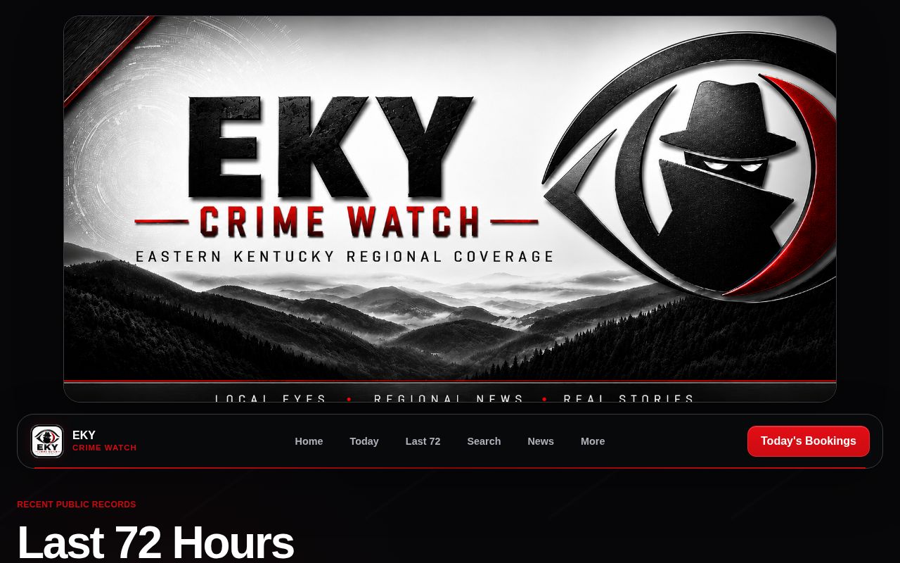 EKY Crime Watch regional Last 72 Hours arrest page